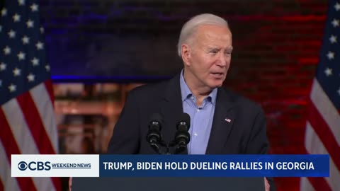 Biden, Trump hold dueling rallies in Georgia