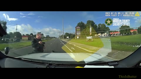 Dashcam shows domestic battery suspect going wrong way, crashing into telephone pole during chase