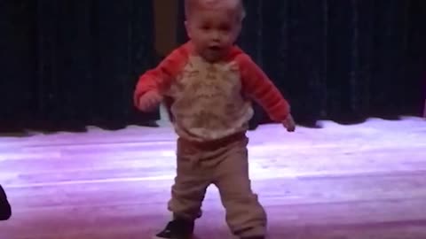 Adorable Boy Misjudges Stage And Takes Massive Tumble