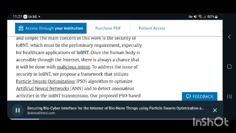 Securing Bio-Cyber Interface for the Internet of Bio-Nano Things using Particle Swarm Optimization and Artificial Neural Networks based parameter profiling - ScienceDirect