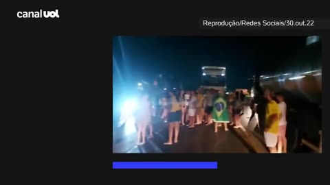 Manifestantes fecham BR-163 em MT contra eleição de Lula