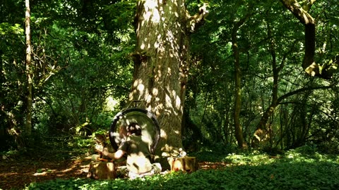 Gong in the Forest with nature sounds