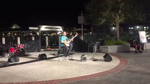 Awesome guitar played by a street performer at Disney Springs