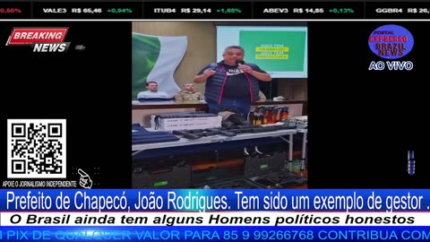 Prefeito de Chapecó, João Rodrigues. Tem sido um exemplo de gestor .