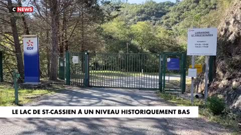 Le lac de St-Cassien _ un niveau historiquement bas