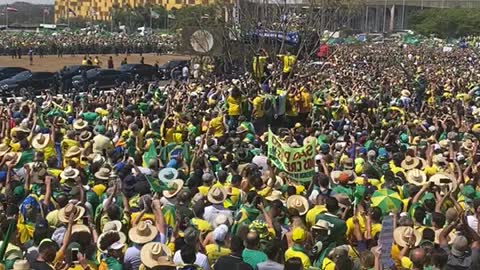 Millions in the street in Rio.