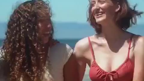 A women together at a beach