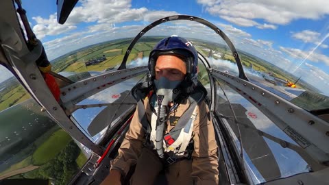 Flying Inside a P-38 Lightning During an Airshow