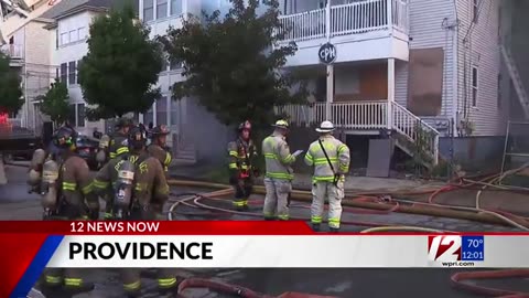 Crews battle 2-alarm house fire in Providence