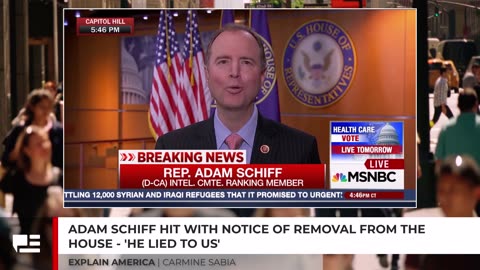 Adam Schiff Gets Hit With Notice Of Removal From The House - 'He Lied To Us'