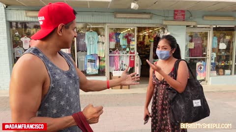 Will she take off her mask outdoors? (Daytona Beach, FL)