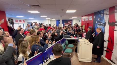 Trump stops by Campaign HeadQtrs Manchester, NH Jan 21, 2024