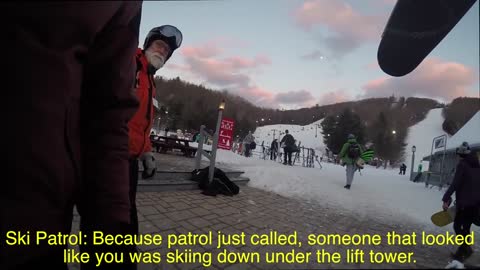 CRAZY SKIER ESCAPES SKI PATROL!