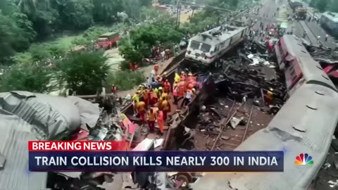 Nearly 300 people dead after passenger trains crash in India