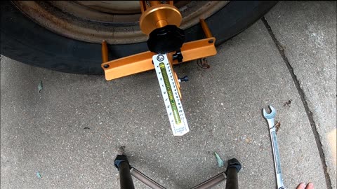 Doing an alignment on a 1966 Chevy 2/ Nova with a SPC 91000 FasTrax Camber/Caster Gauge