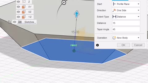 Fusion 360: Press Pull Taper