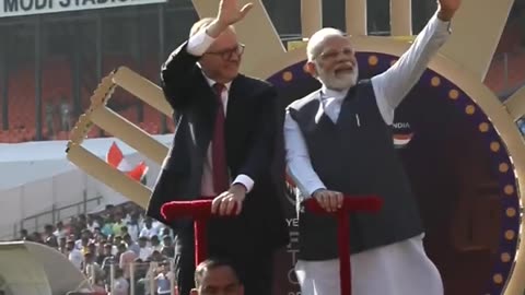 PM Modi, Albanese arrive ahead of India-Australia Test match; take round of sprawling stadium