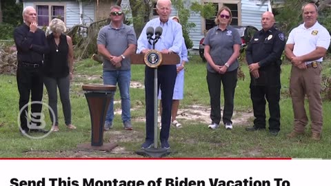 Biden is busy going on vacation.