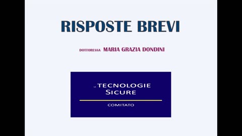 VIRUS Risposte brevi dottoressa Maria Grazia Dondini