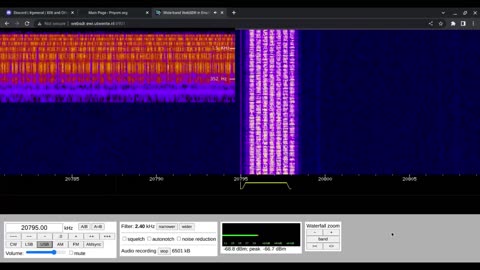 F06/MFSK 7 Test Data Mode 16/02/2023 1120 UTC 20795kHz