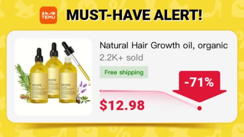 🛍️ Natural Hair Growth oil, organic Veganic Natural Hair Growth oil, Pure N