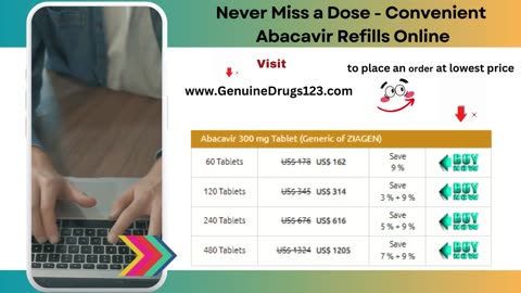 Never Miss a Dose - Convenient Abacavir Refills Online