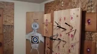 Throwing knives, axes and 9" nails