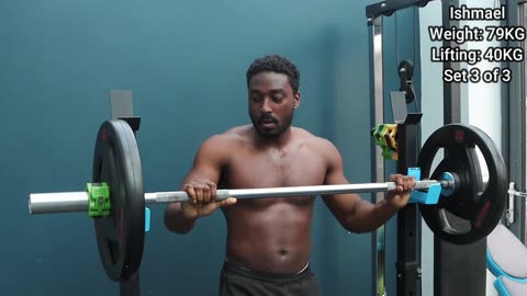 Barbell shoulder press with Kamal