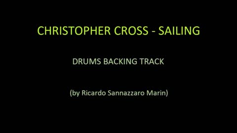 CHRISTOPHER CROSS - SAILING - DRUMS BACKING TRACK