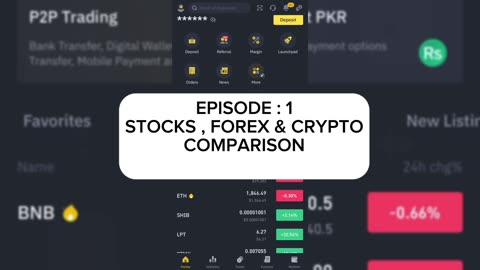 EPISODE : 1 DIFFERENCE BETWEEN STOCK, FOREX AND CRYPTO TRADING