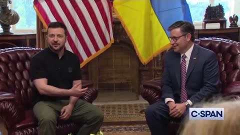 Speaker Mike Johnson met with Zelensky 7/10/24.