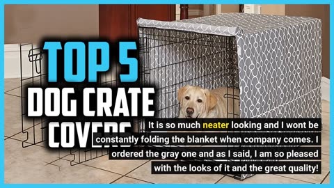 HiCaptain Folding Metal Dog #Crate Cover for 48-Overview