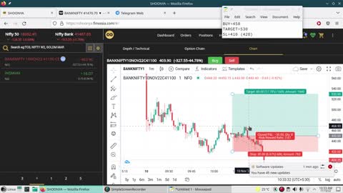 Bank Nifty Paper Trading 10 Nov 2022 | Loss of 500/- INR