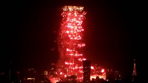 Dubai Burj khalifa NewYear Fireworks shows