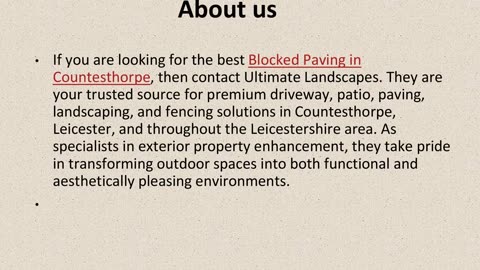 Best Blocked Paving in Countesthorpe.