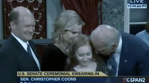 Joe Biden "Grooms" Chris Coons Daughter