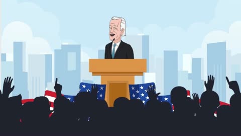 Funny Animation of Election 2024 Trump and Biden in American elections competition