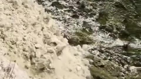 Glacier sliding in kaghan valley Pakistan