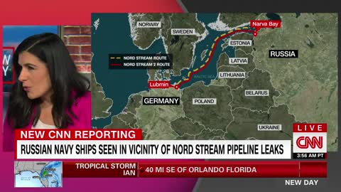 Russian Navy ships seen in the vicinity of Nord Stream pipeline leaks