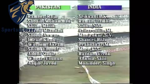 INDIA VS. PAKISTAN AT LAHORE ONE DAY CRICKET SERIES 1989-90.