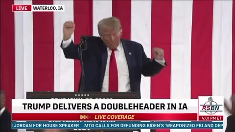 10/07/23 Trump dancing IA first speech today