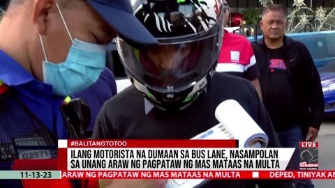 Ilang motorista na dumaan sa bus lane, nasampolan sa unang araw ng pagpataw ng mas mataas na multa