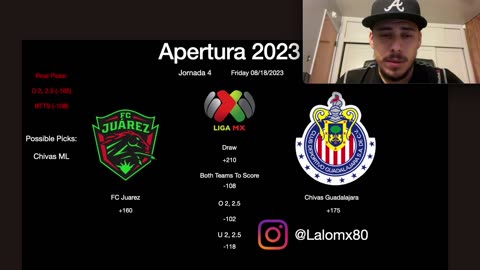 Liga MX PICKS/Bets Apertura 2023 Jornada 4 August 18th Friday