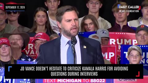 JD Vance Openly Criticizes Kamala Harris for Her Refusal to Answer Questions in Interviews