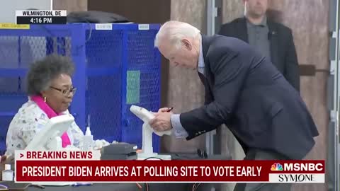 Biden Votes Early At Delaware Polling Site For November Midterms