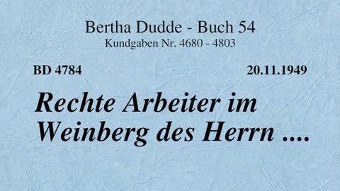 BD 4784 - RECHTE ARBEITER IM WEINBERG DES HERRN ....