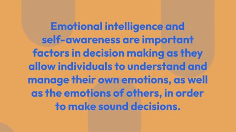 KB Entertainment 5th Chapter on Emotional Intelligence and self-awareness: Decision making!