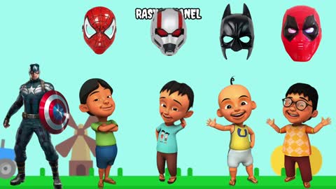 UPIN IPIN DAN TEMAN-TEMAN MEMAKAI TOPENG SUPER HERO