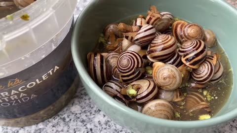 Famous Portuguese snails Caracoleta cozida