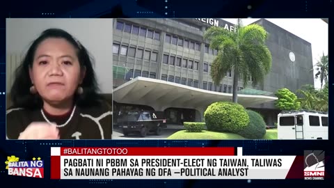 Pagbati ni PBBM sa President-elect ng Taiwan, taliwas sa naunang pahayag ng DFA —political analyst